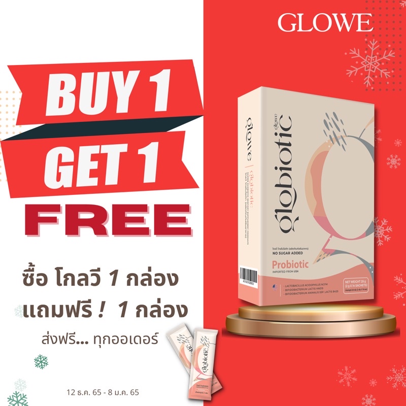 ภาพหน้าปกสินค้าGLOWE GLOBIOTIC โกลวี โปรไบโอติก พรีเมียม  ตัวช่วยการขับถ่าย เผาผลาญไขมัน แก้กรดไหลย้อน ปรับสมดุลลำไส้ จากร้าน glowe.thailand บน Shopee