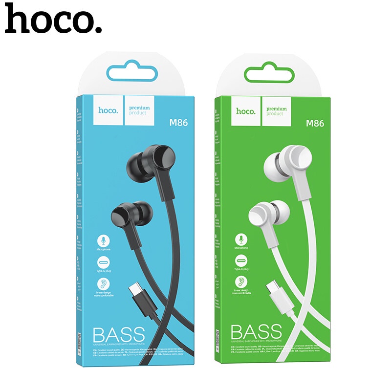 [ใหม่] HOCO M86 HD คุณภาพเสียงสเตอริโอหูฟัง ชนิดใส่ในหูพร้อมไมโครโฟนใน ...