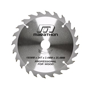 MARATHON ใบเลื่อยวงเดือนตัดไม้ ฟันคาร์ไบด์ ขนาด 7” (185 MM) 24T / 30T / 40T / 60T