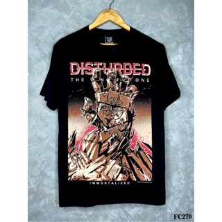 Disturbedเสื้อยืดสีดำสกรีนลายFC270