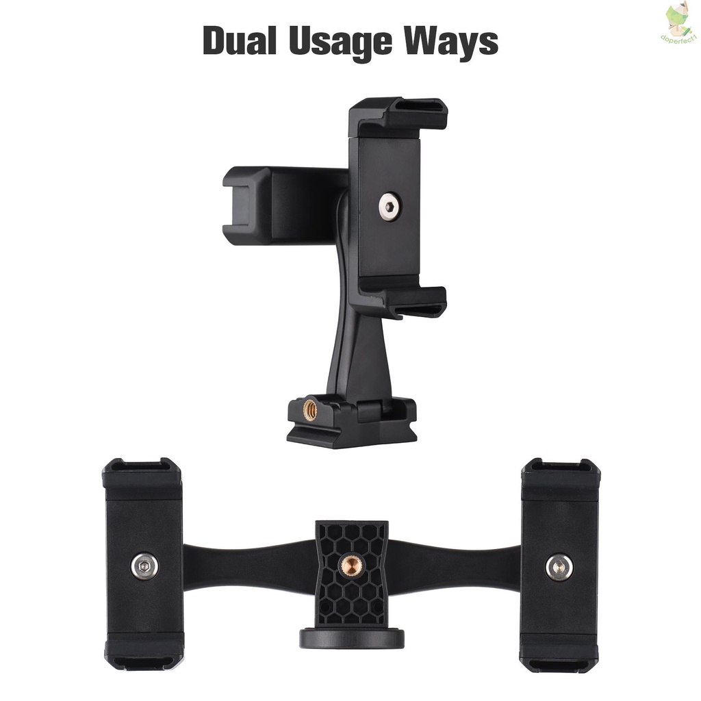 andoer-multifunctional-smartphone-video-kit-including-universal-phone-tripod-mount-with-dual-phone-holders-4-cold-shoe-mounts-desktop-tripod-for-vlog-live-streaming-oline-video-teaching-meeting