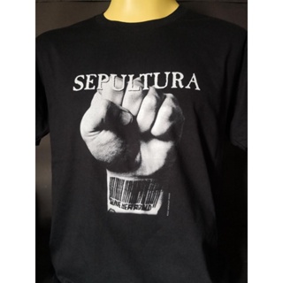 เสื้อยืดเสื้อวงนำเข้า Sepultura Slave New World Tattoo Soulfly Biohazard Thrash Death Heavy Metal Style Vintage T-S_39