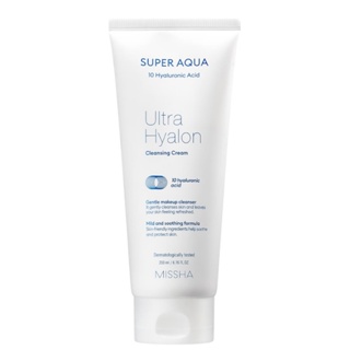 Missha Super Aqua Ultra Hyalron คลีนซิ่งครีม 6.67 fl.oz / 200 มล. (วันหมดอายุ: 2026.08)