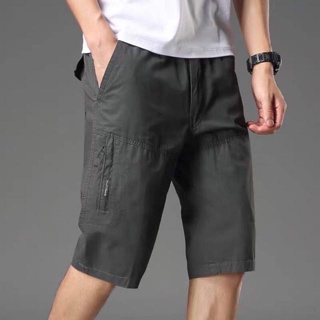 สินค้า กางเกงขาสามส่วนผู้ชาย กางเกงคาร์โก้สุดฮิต เอวยางยืด ผ้าเนื้อดี มีกระเป๋าสองข้าง ผ้าcotton มี4สี ขนาด M-4XL รุ่น2021