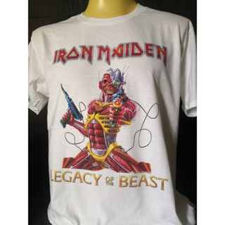 เสื้อยืดเสื้อวงนำเข้า Iron Maiden Legacy of the Beast Heavy Metal Kiss Lisa Blackpink Style Vitage T-Shirt Gildan_14