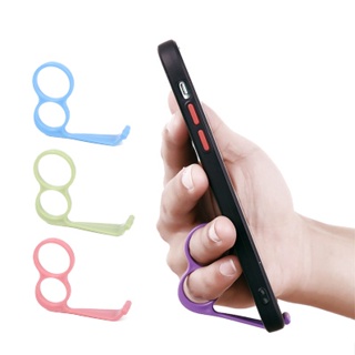 แหวนรูปตัว L สีสันสดใสมีเสถียรภาพสำหรับโทรศัพท์มือถือทุกรุ่น ผู้ถือโทรศัพท์มือถือ