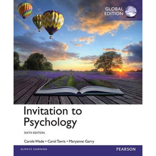 (ลด 35%) INVITATION TO PSYCHOLOGY (GLOBAL EDITION) 9781292056562