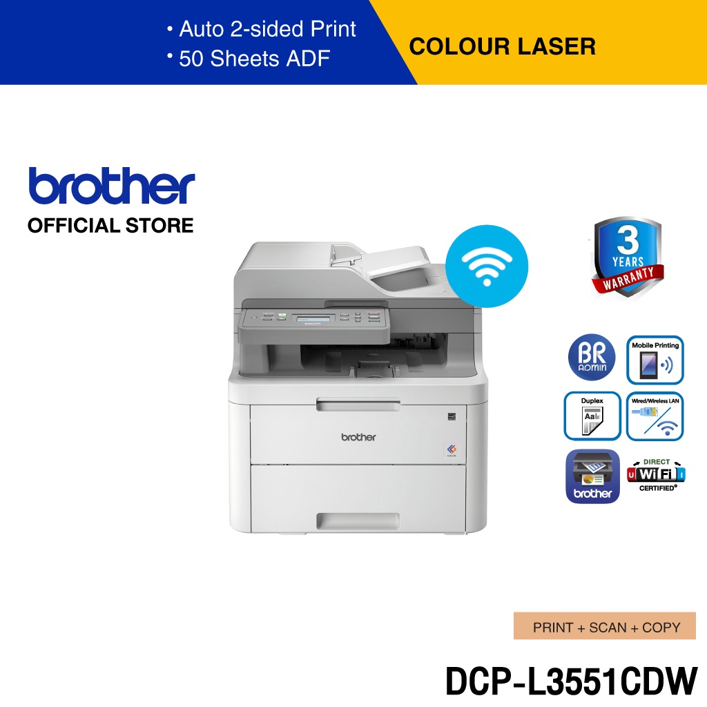 brother-dcp-l3551cdw-เครื่องพิมพ์สีled-และมัลติฟังก์ชัน-พิมพ์-สแกน-ถ่ายเอกสาร