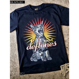 Deftones Bored Cat ROCK เสื้อยืด เสื้อวง เสื้อดำ สกรีนลาย ผ้าหนา ไม่หดไม่ย้วย  T SHIRT S M L XL XXLเสื้อยืด_27