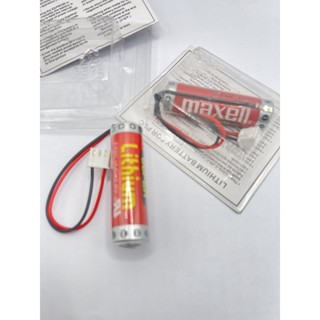 ร้านในไทย ER6C AA 3.6V 1800mah Maxell   แบตเตอรี่ลิเธียมสำหรับPLC  หัวแจ็คขาวmaxell ส่งของทุกวัน