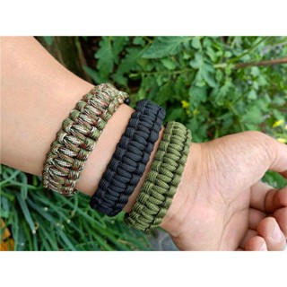 [ความยาวเดียว ปรับได้3ระดับ ]เชือกparacord สายรัดข้อมือเชือกพาราคอร์ดพร้อมตัวล็อค