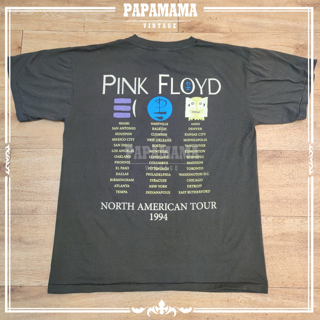 ปรับแต่งได้-pink-floyd-north-american-tour1994-เฟดเทา-tag-brockum-made-in-usa-เสื้อวง-เสื้อทัวร์-papamama-34