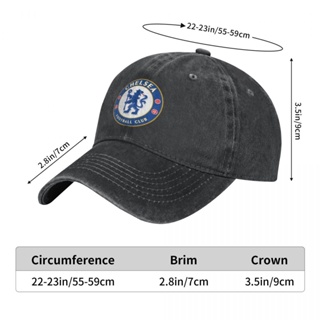 Chelsea F.C. พร้อมส่ง หมวกเบสบอล ผ้าฝ้าย 100% ผ้ายีน ลายโลโก้ F.C. ปรับขนาดได้ เข้ากับทุกชุด สําหรับผู้ชาย และผู้หญิง