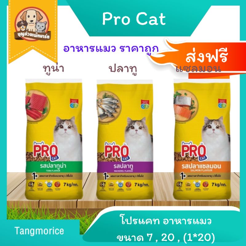 [ส่งฟรี] Pro Cat โปรแคท อาหารแมว ราคาถูก ขนาด 20 , แพ็ค(1*20 ) | Shopee ...