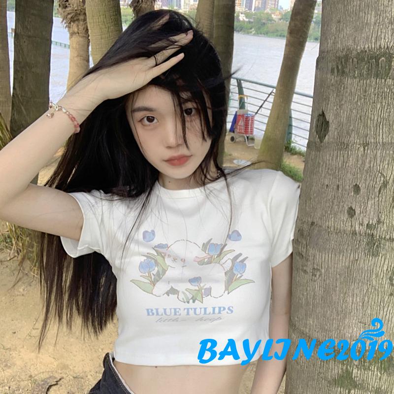 bay-เสื้อครอปท็อป-แขนสั้น-พิมพ์ลายดอกไม้-สัตว์-ลําลอง-ฤดูร้อน-สําหรับผู้หญิง-ปาร์ตี้-สตรีทแวร์