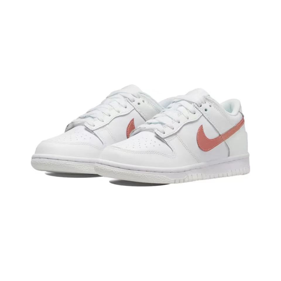 รองเท้าผ้าใบ-nike-dunk-low-white-pink-ของแท้-100