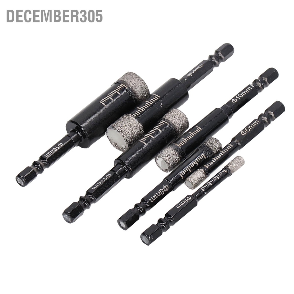 bdecember305-ชุดดอกสว่านโฮลซอ-ก้านหกเหลี่ยม-สําหรับเจาะกระเบื้อง-หินอ่อน-แกรนิต-7-ชิ้น