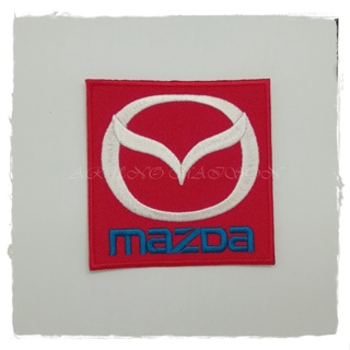 Mazda ตัวรีดติดเสื้อ อาร์มรีด อาร์มปัก ตกแต่งเสื้อผ้า หมวก กระเป๋า แจ๊คเก็ต ยีนส์ Embroidered Iron on Patch  DIY