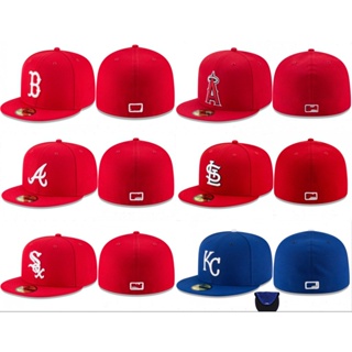 หมวกกีฬาแฟชั่น หมวกฮิปฮอป Boston red sox SnapBack W Close Full Fit สําหรับผู้ชาย และผู้หญิง HJTG KPGP