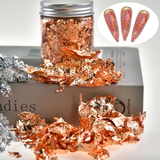 【AG】Gold Foil Ultra Thin Easy Apply 3 Colors Nail Foil Paper Leaf