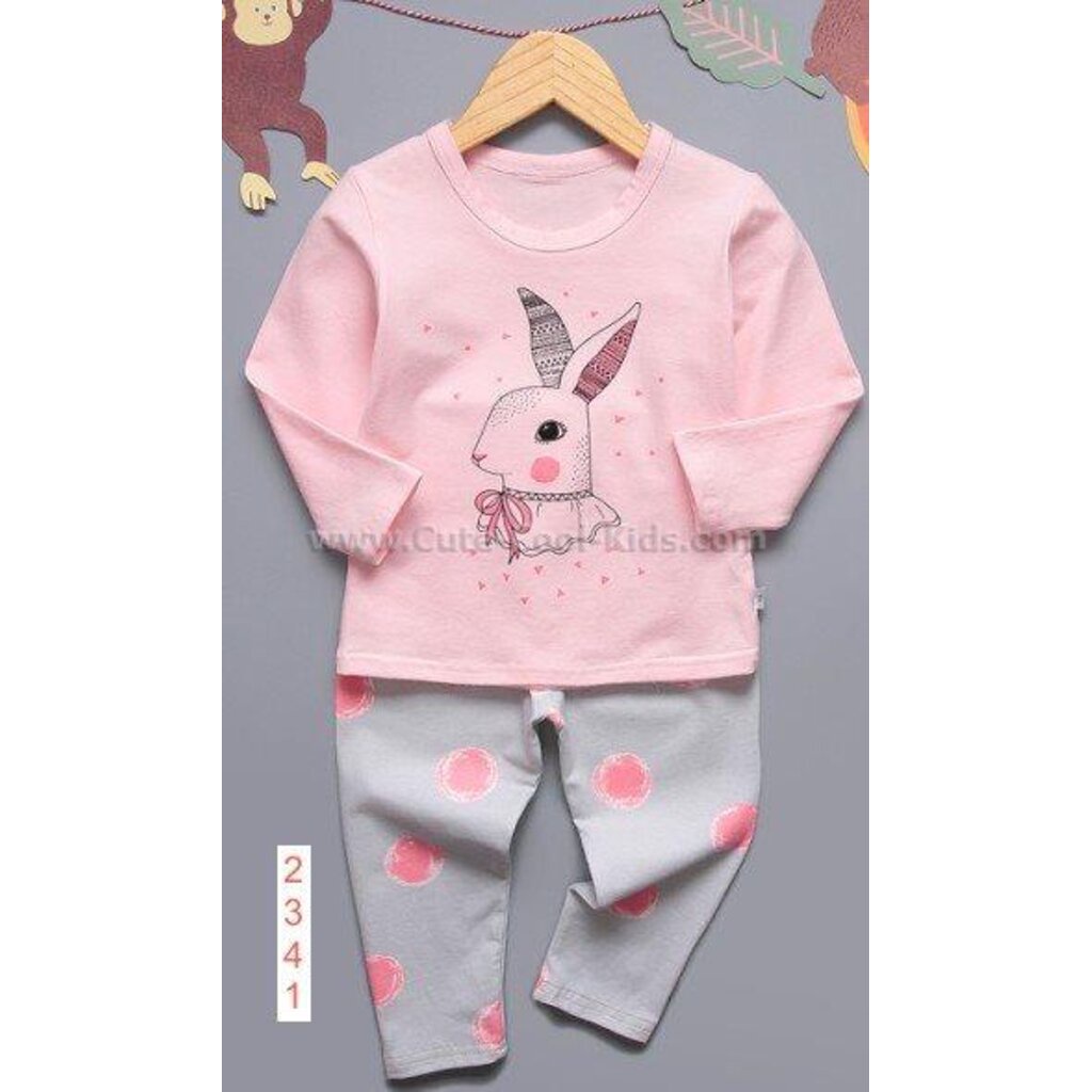 l-pjg-2341-lgn-ชุดนอนเด็กหญิง-สีชมพู-กระต่าย-พร้อมส่งด่วนจาก-กทม