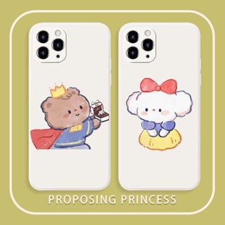 Cute princess prince เคสไอโฟน iPhone 8 Plus case X Xr Xs Max Se 2020 cover เคส iPhone 13 12 pro max 7 Plus 11 14 pro max
