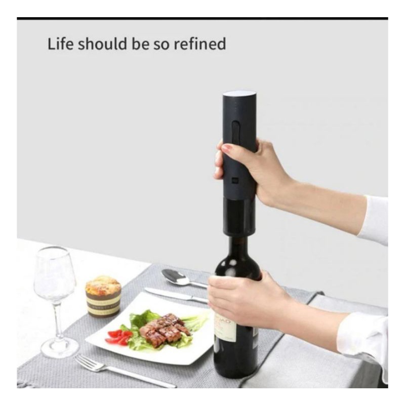 ที่เปิดขวดไวน์ Xiaomi Huohou Electric Wine Bottle Opener Deluxe Black