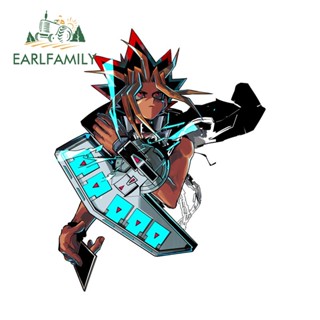 Earlfamily สติกเกอร์กันแดด ลายกราฟฟิติ Yu Gi Oh 13 ซม. x 10.4 ซม. กันรอยขีดข่วน สําหรับติดตกแต่งกระจกหน้าต่างรถยนต์