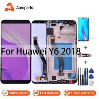 อะไหล่หน้าจอสัมผัส LCD แบบเปลี่ยน สําหรับ Huawei Y6 2018 Y6 Prime 2018