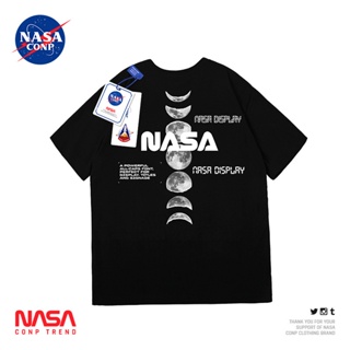 เสื้อยืดใหม่ เสื้อยืดแขนสั้นลําลอง ผ้าฝ้าย พิมพ์ลายโลโก้ NASA star river series สําหรับผู้ชาย_04