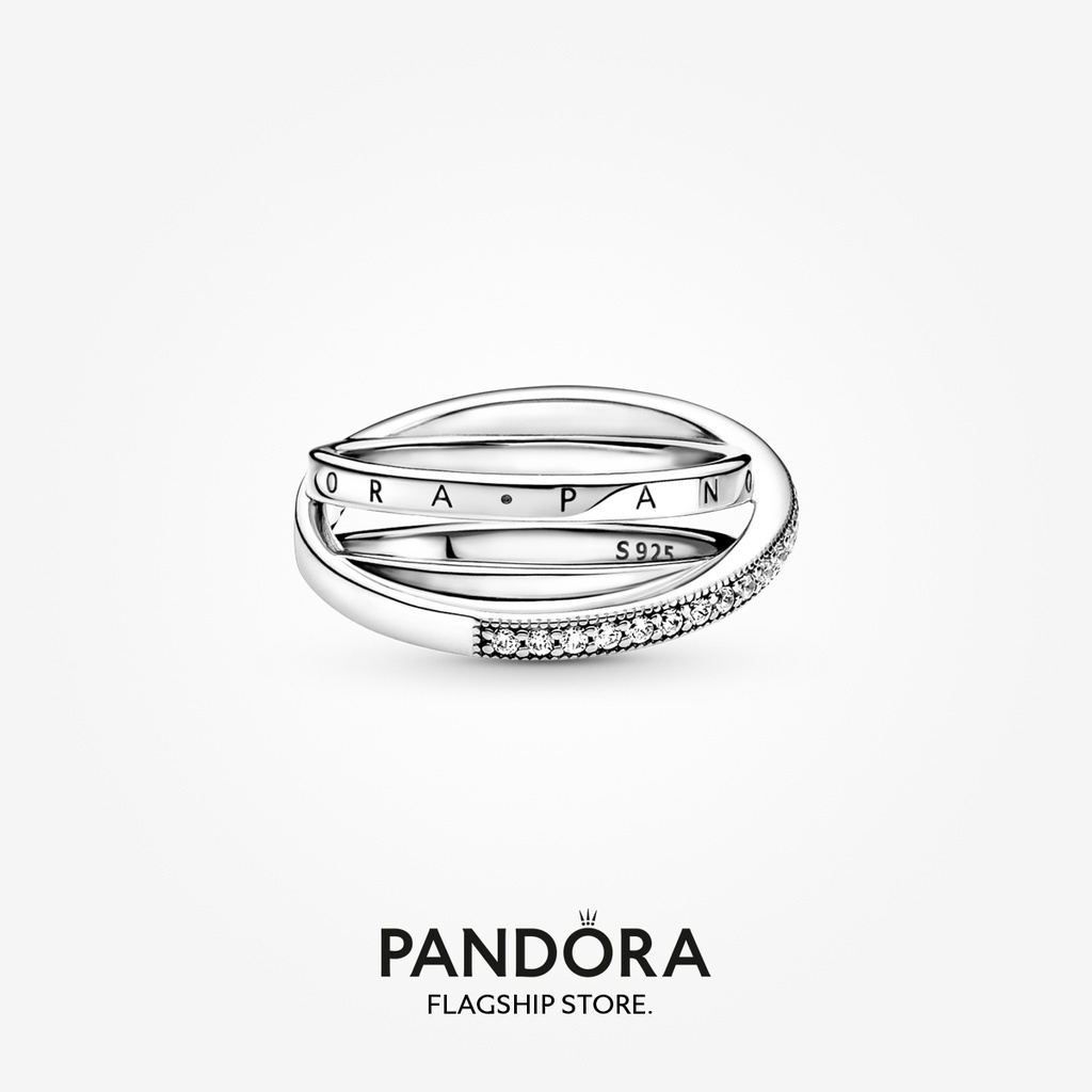 pandora-แหวนพลอยเทียม-แบบไขว้-j111