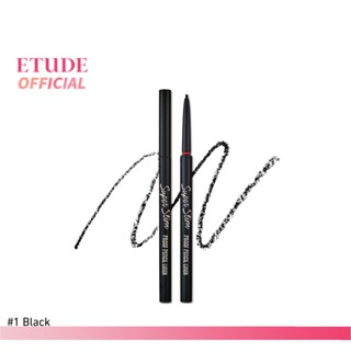 (Clearance หมดอายุ 03/2024) ETUDE Super Slim Proof Pencil Liner #1 Black อีทูดี้ อายไลน์เนอร์