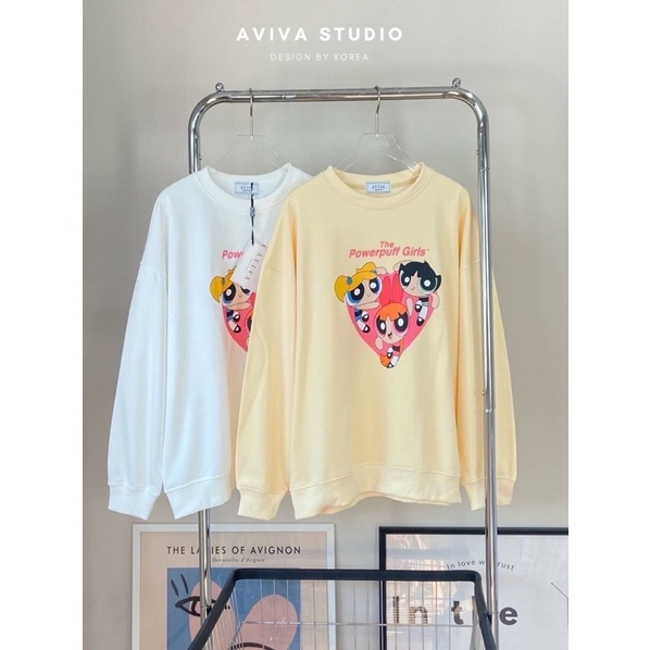 aviva-studio-สเวตเตอร์แขนยาวพาวเวอร์พัฟเกิร์ล