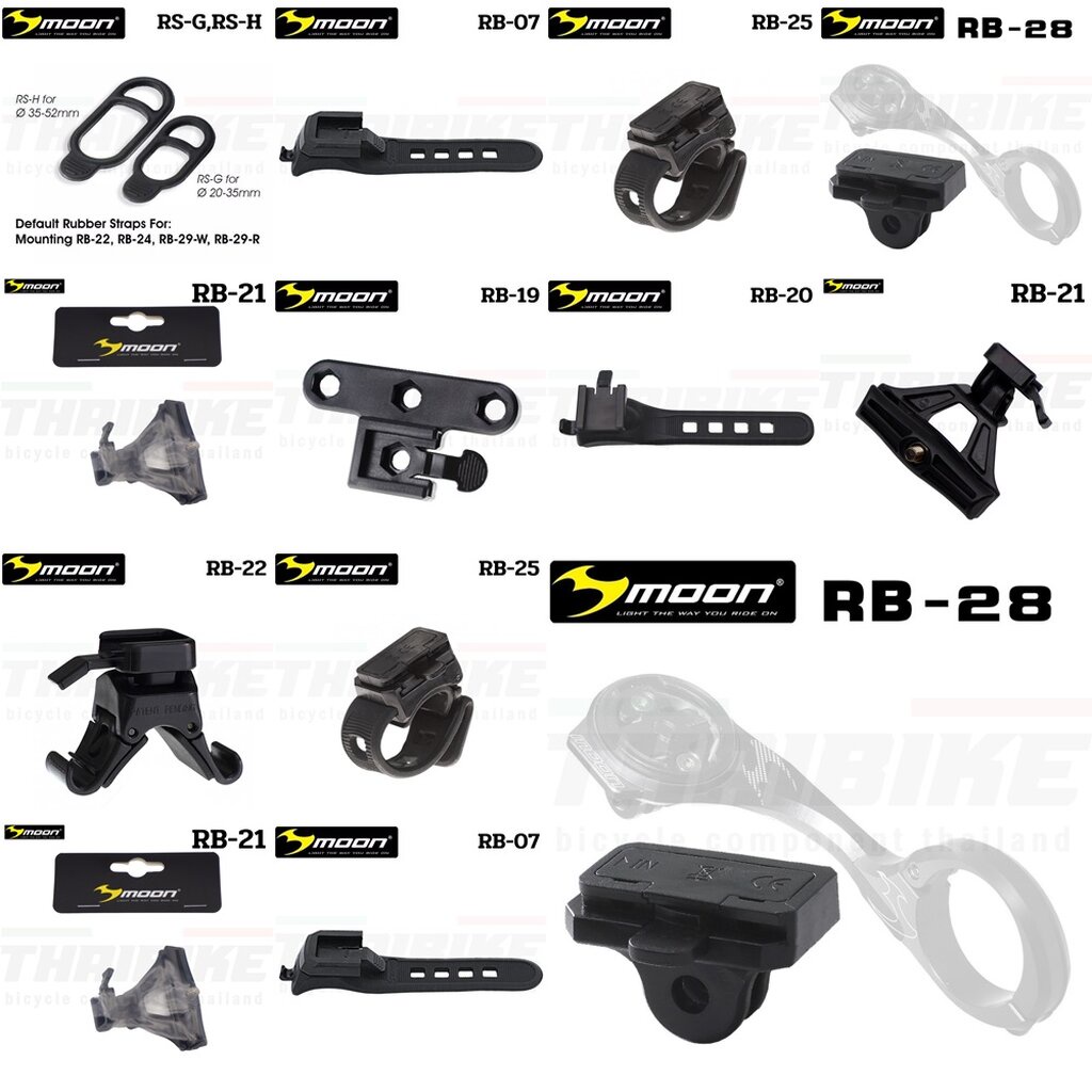 อุปกรณ์เสริมไฟ moon อะไหล่สายรัดไฟจักรยาน RB-28 RB-21 RM-350 RB-19 RS-G ...