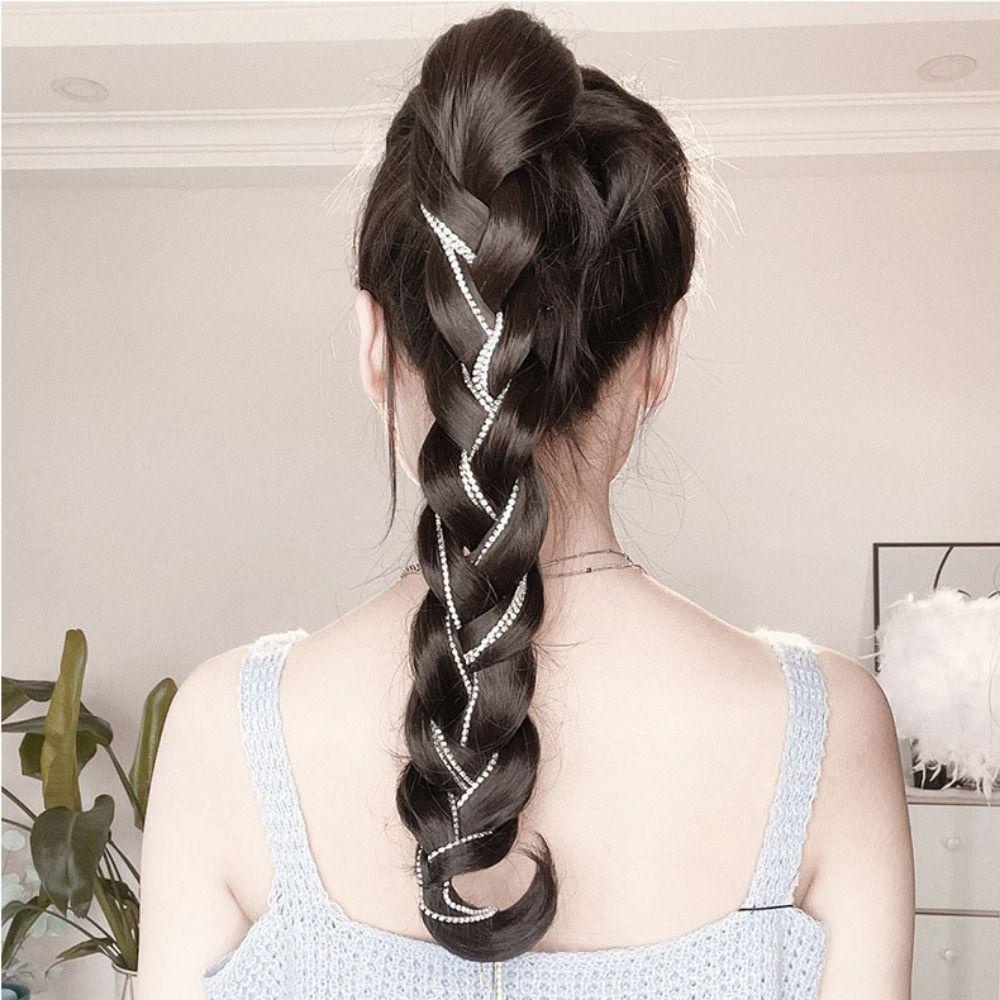 donovan-pearl-tassel-twist-braid-fluffy-high-quality-stylish-women-brown-synthetic-hair-extensions-clip-on-female-long-braid-ponytail