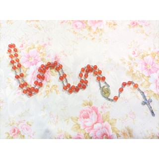 #1 สายประคำ คาทอลิก คาเนเลียน 6 มม. Carnelian Catholic Rosary ( 6 mm.)