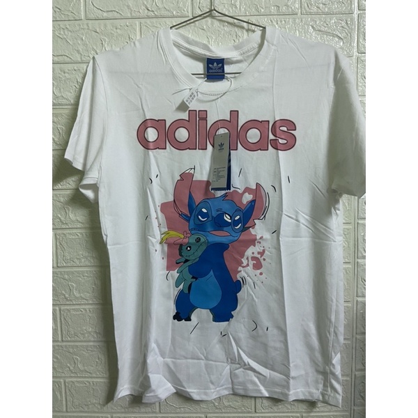 adidas-เสื้อยืดสีขาวรุ่นสติช