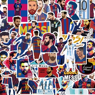 สติกเกอร์ ลาย World cup Messi กันน้ํา สําหรับตกแต่งสมุดโน้ต 50 ชิ้น