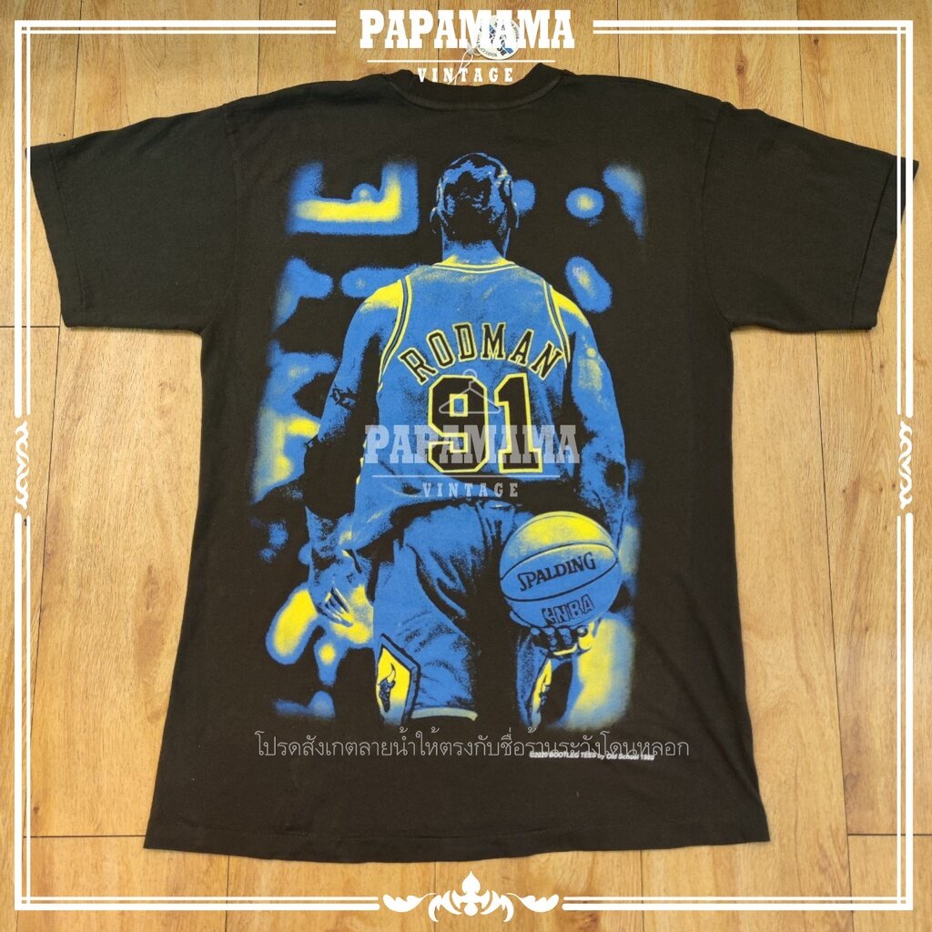 life-bil-nba-dennis-rodman-the-rebound-king-of-chicago-bulls-เสื้อบาส-เสื้อรอดแมน-เสื้อวินเทจ-papamama-vintage-shirt