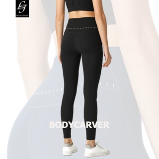 Bodycarver กางเกงเลกกิ้งขายาว สะท้อนแสง ยืดหยุ่นสูง เหมาะกับการเล่นโยคะ ฟิตเนส วิ่ง ออกกําลังกาย สําหรับผู้หญิง