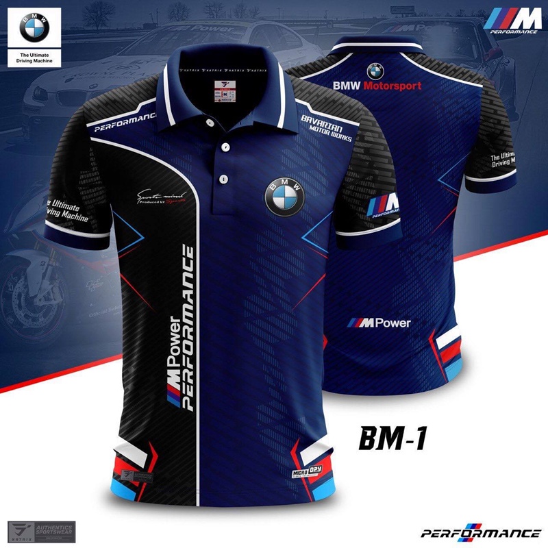 เสื้อโปโลแขนสั้น พิมพ์ลาย BMW Cycling Jersey F1 Racing Jersey แฟชั่นฤดู ...