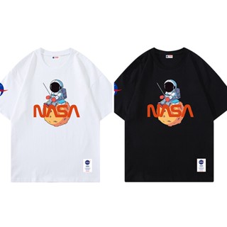 NASA อย่างเป็นทางการร่วมแบรนด์ใหม่ผ้าฝ้ายแขนสั้นเสื้อยืดหลวมกีฬา Yu ตกปลาพิมพ์ครึ่งแขน ใหม่_57