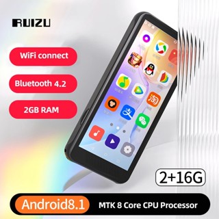 Ruizu Z80 เครื่องเล่นเพลง MP3 MP4 แอนดรอยด์ WiFi พร้อมบลูทูธ 4.2 หน้าจอสัมผัส 16GB HiFi รองรับแอปดาวน์โหลด