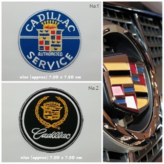 Cadillac ตัวรีดติดเสื้อ อาร์มรีด อาร์มปัก ตกแต่งเสื้อผ้า หมวก กระเป๋า แจ๊คเก็ต ยีนส์ Embroidered Iron on Patch  DIY