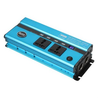 อินเวอร์เตอร์ 1000W Car Smart Power Inverter DC 12V to AC 220V 50Hz w/4 USB Ports 2 AC 2DC Outlets ป้องกันการโอเวอร์โหลด