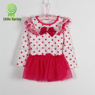 Dress-203 ชุดกระโปรงเด็กหญิง สีชมพู Size-100 (3-4Y)