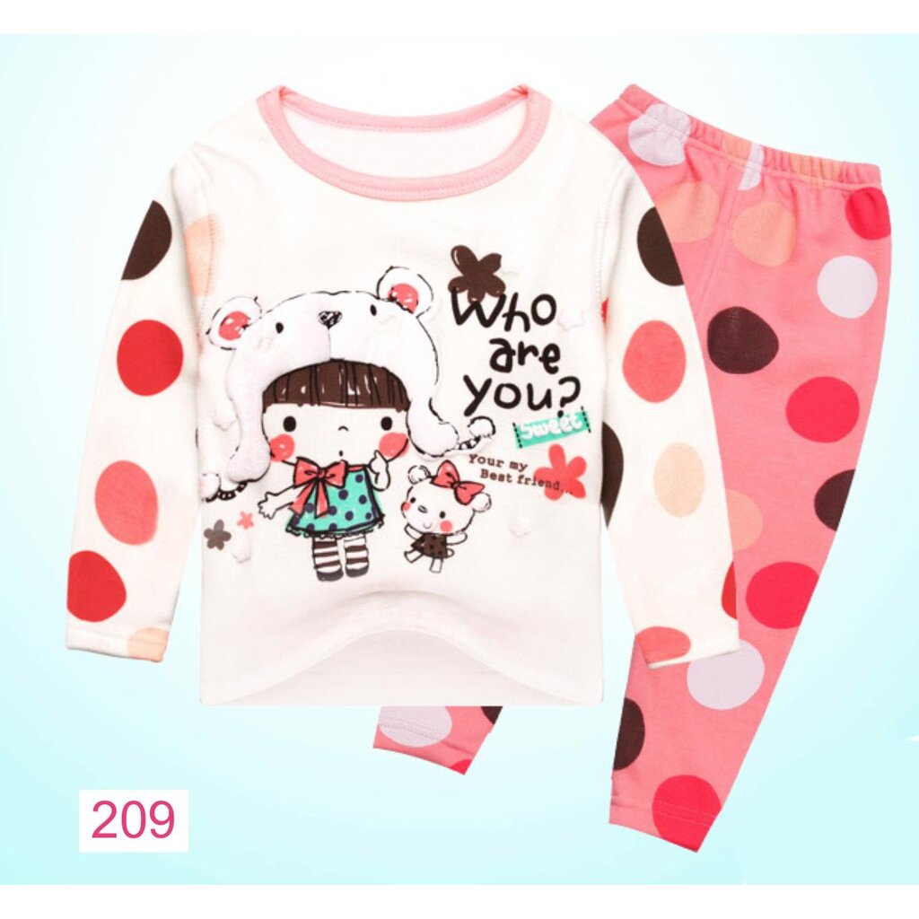 pjk-209-ชุดนอนเด็กหญิง-ผ้าหนากันหนาว-สีชมพู-girl