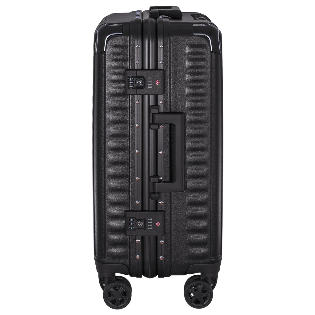 elle-travel-ripple-collection-carry-on-cabin-luggage-100-polycarbonate-pc-secure-aluminum-frame-midnight-black