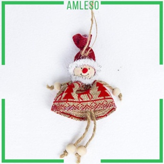 [Amleso] จี้ตุ๊กตาสโนว์แมน คริสต์มาส สําหรับแขวนตกแต่งบ้าน
