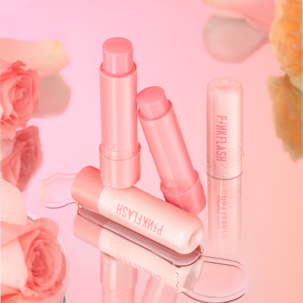 พร้อมส่งจากไทย-ลิปบาล์ม-pinkflash-pinkgarden-plant-oil-based-lasting-moist-lip-balm-lip-care-deep-hydration-4-natural